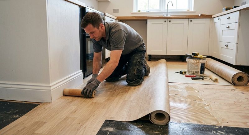 Sheet Linoleum Installation in Anna, TX